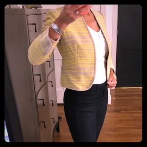 LOFT Cropped cotton blazer - Size 6